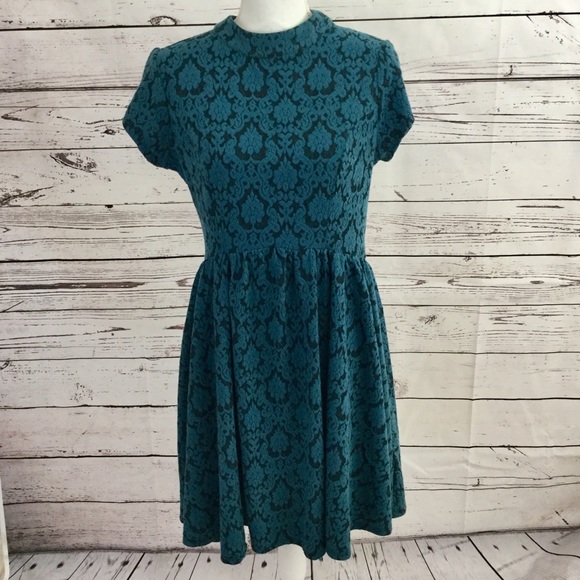 Xhilaration Dresses & Skirts - Teal and Black Pattern Dress